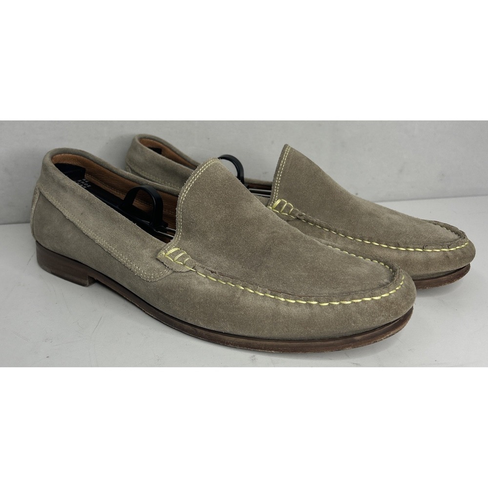 Donald J Pliner Nate Sand Suede Loafers Men's Size 9 Made In Italy Slip On